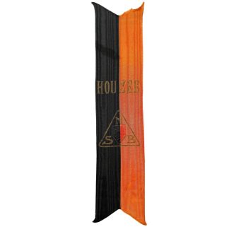 Originele NSB boekenlegger met zwart-oranje ontwerp en Houzee leus, Nationaal-Socialistische Beweging collaboratie memorabilia uit de Tweede Wereldoorlog.