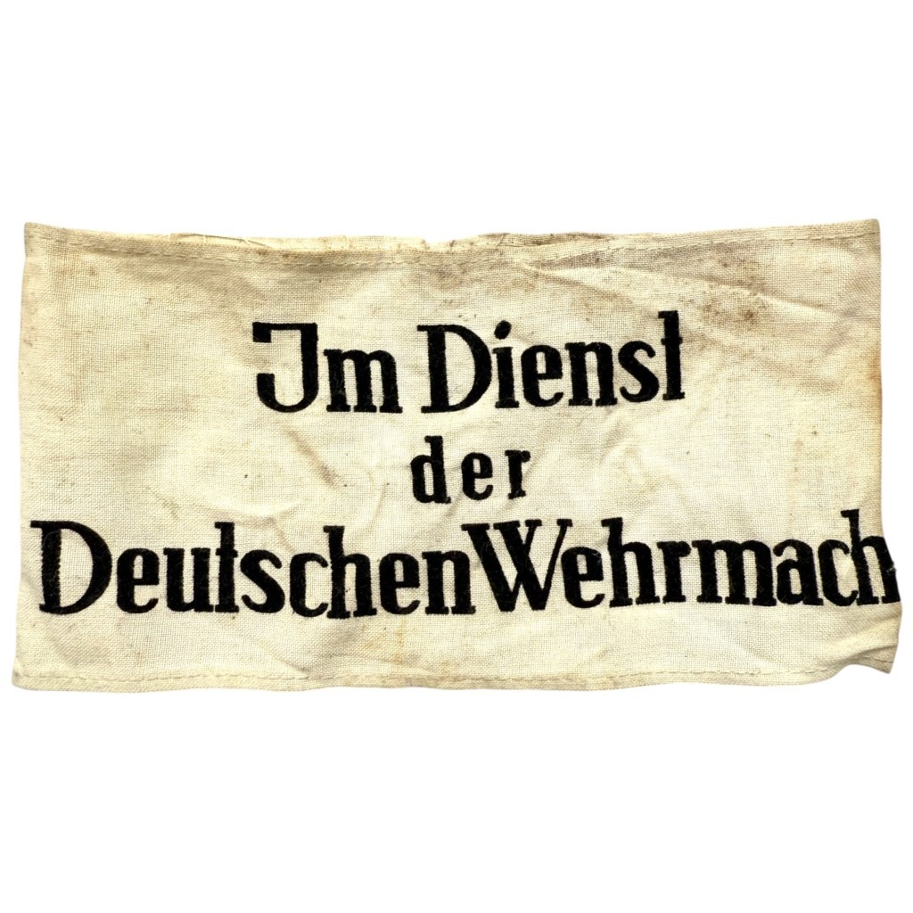 Original WWII German 'Im Dienst der Deutschen Wehrmacht' armband