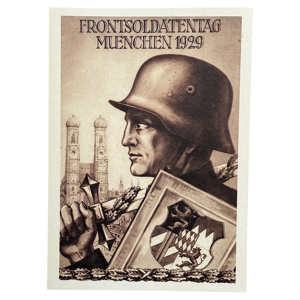 Original WWII German postcard Frontsoldatentag 1929