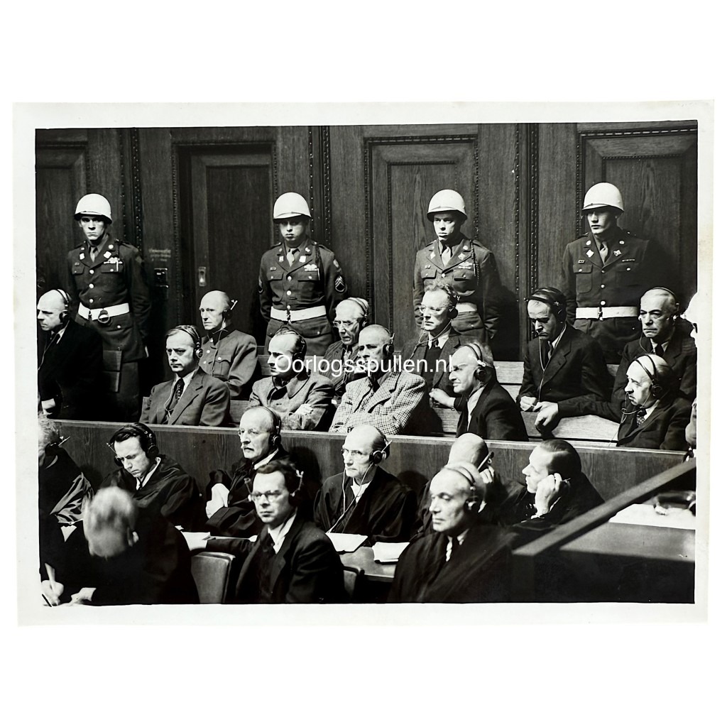 Original British Nuremberg trials photo of the war criminals