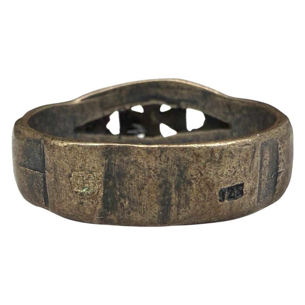 Original WWI German silver ring - Image 2