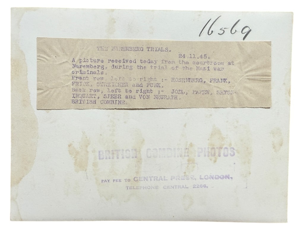 Original British Nuremberg trials photo of the war criminals - Image 3