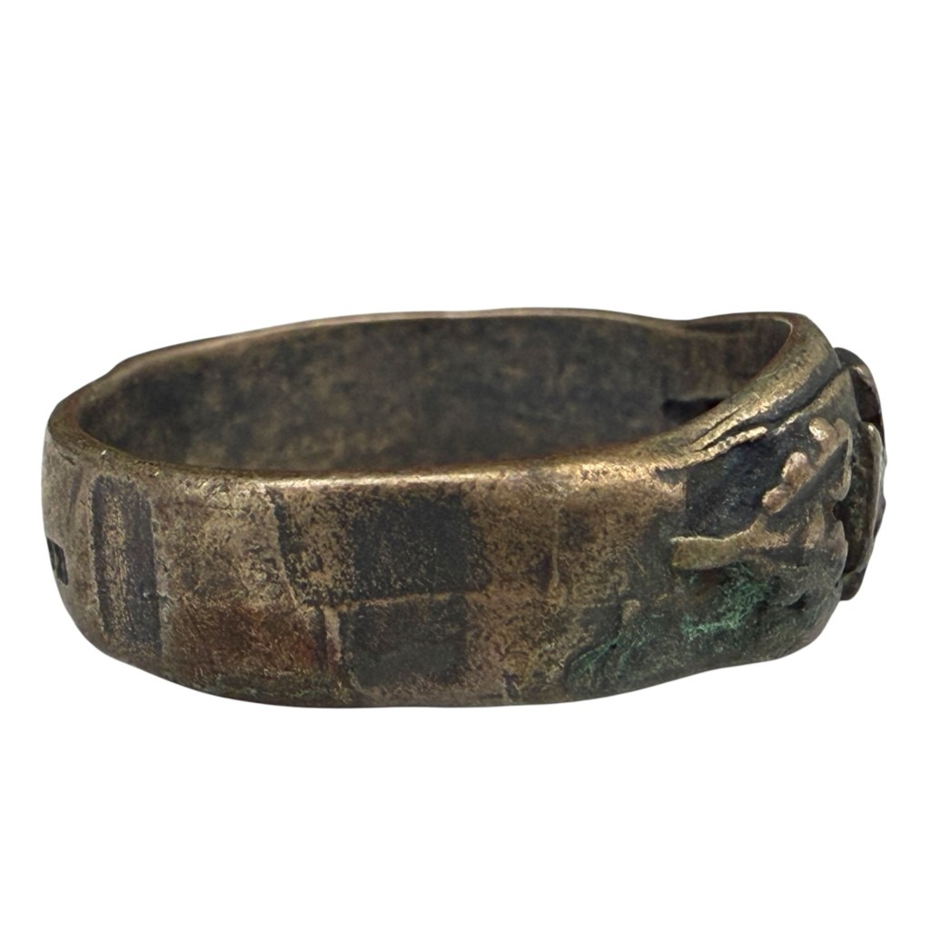 Original WWI German silver ring - Image 4