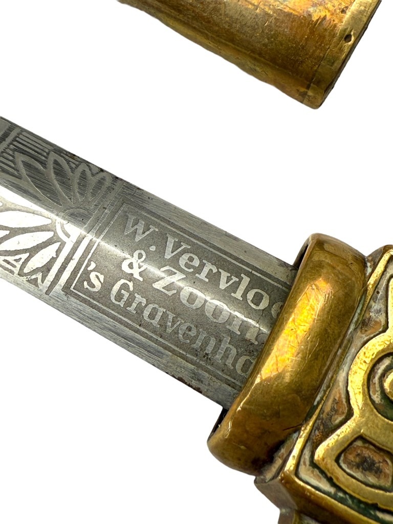 Original Pre 1940 Dutch Navy M1880 officers dagger - Image 2