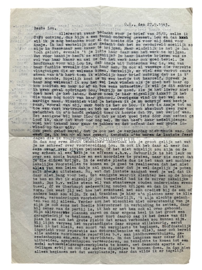 Original WWII Dutch Waffen-SS Feldpost letter 'Freiwilligen-Panzergrenadier-Regiment 48 SS-Brigade Nederland' - Image 5