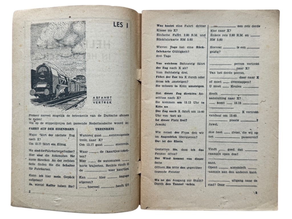 Original WWII Dutch-German N.A.F. manual - Image 3