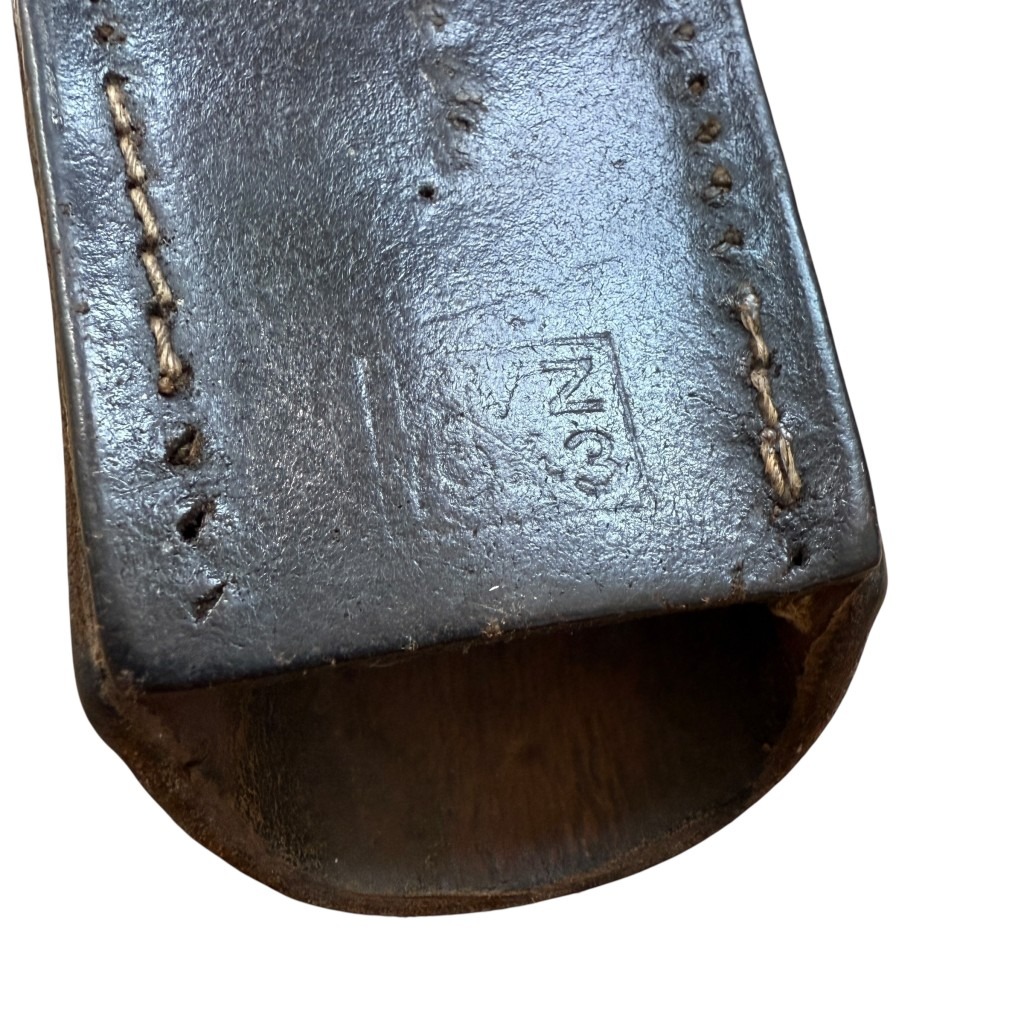 Original WWII German Mauser K98 leather bayonet frog - Image 3