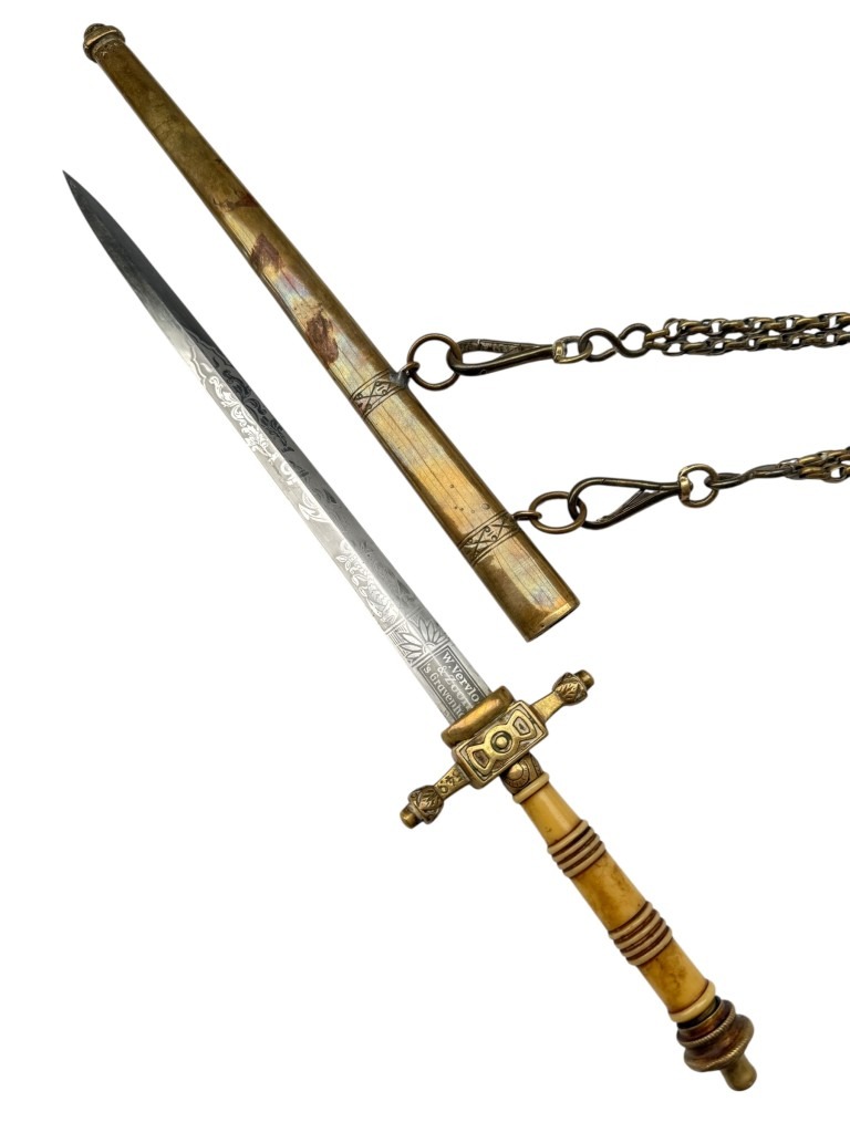 Original Pre 1940 Dutch Navy M1880 officers dagger - Image 5