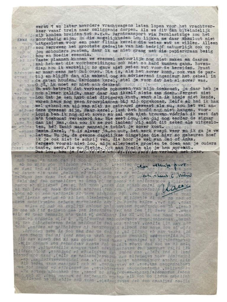 Original WWII Dutch Waffen-SS Feldpost letter 'Freiwilligen-Panzergrenadier-Regiment 48 SS-Brigade Nederland' - Image 6