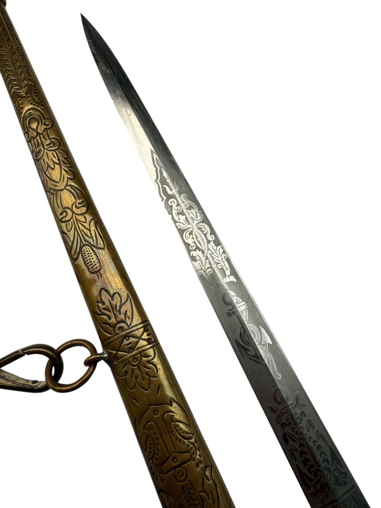 Original Pre 1940 Dutch Navy M1880 officers dagger - Image 6