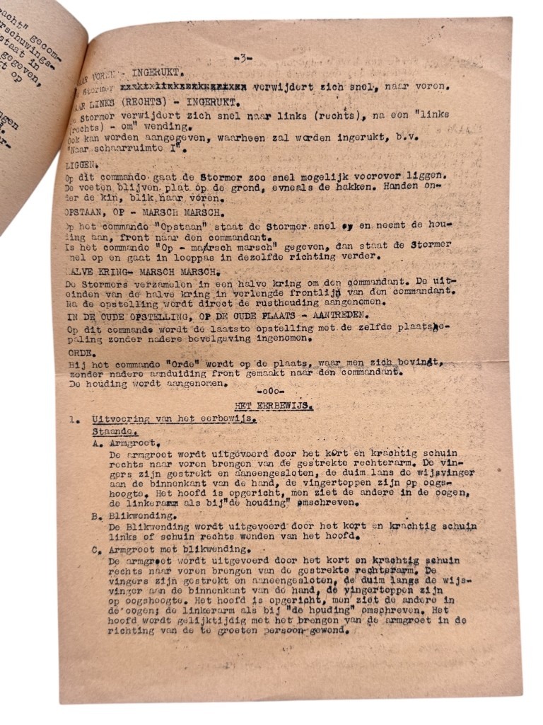 Original WWII Dutch Nationale Jeugdstorm drill exercises documents from Rotterdam - Image 7