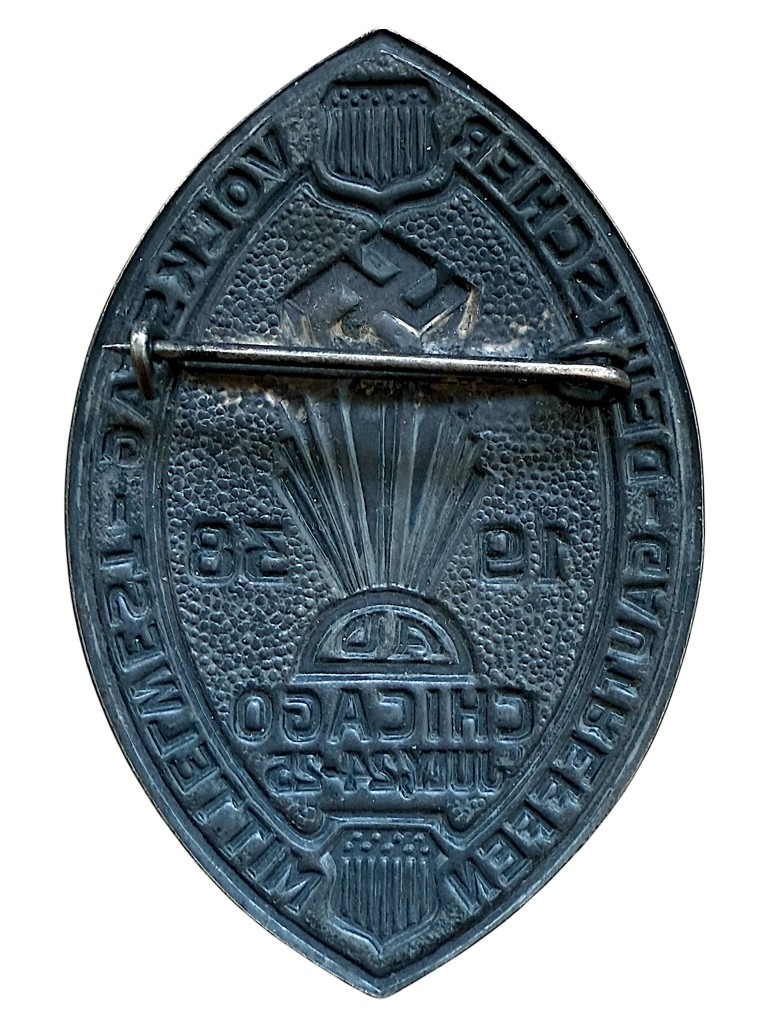 Original WWII German American bund pin for the Deutscher Volksstag – Mittelwest Gautreffen in Chicago - Image 9