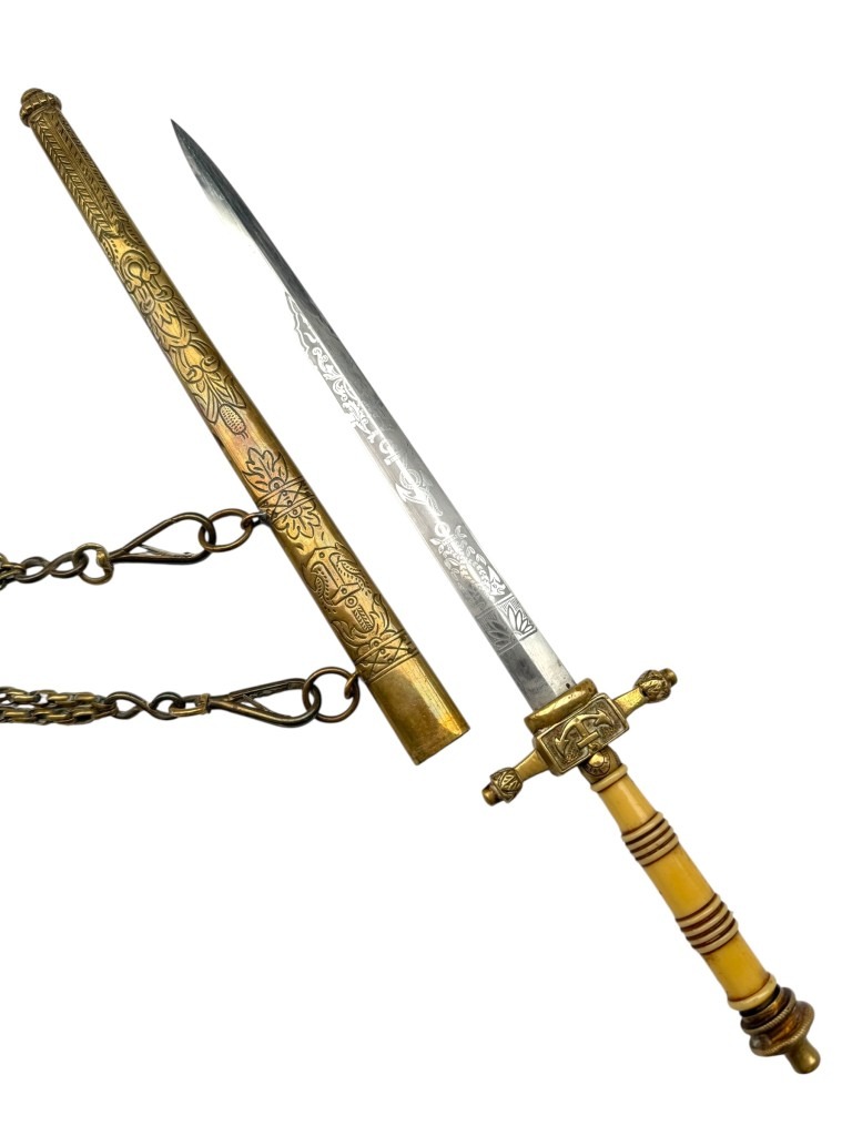 Original Pre 1940 Dutch Navy M1880 officers dagger - Image 13