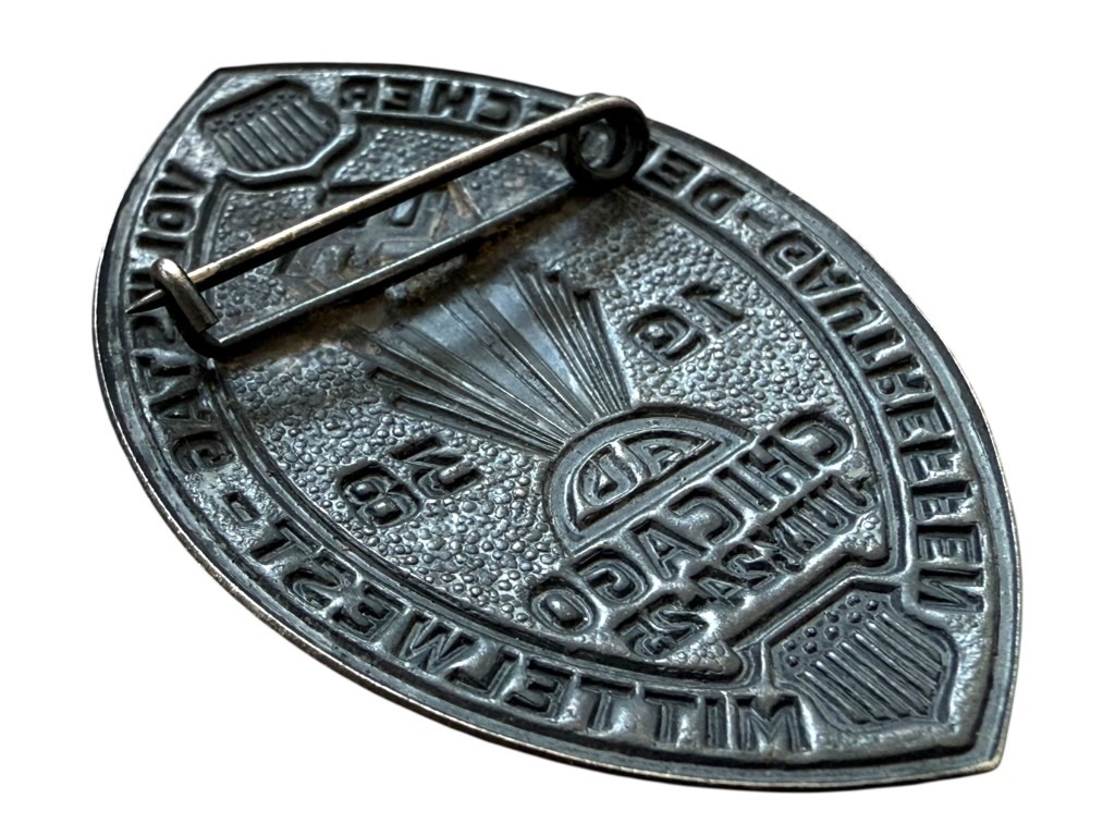 Original WWII German American bund pin for the Deutscher Volksstag – Mittelwest Gautreffen in Chicago - Image 6