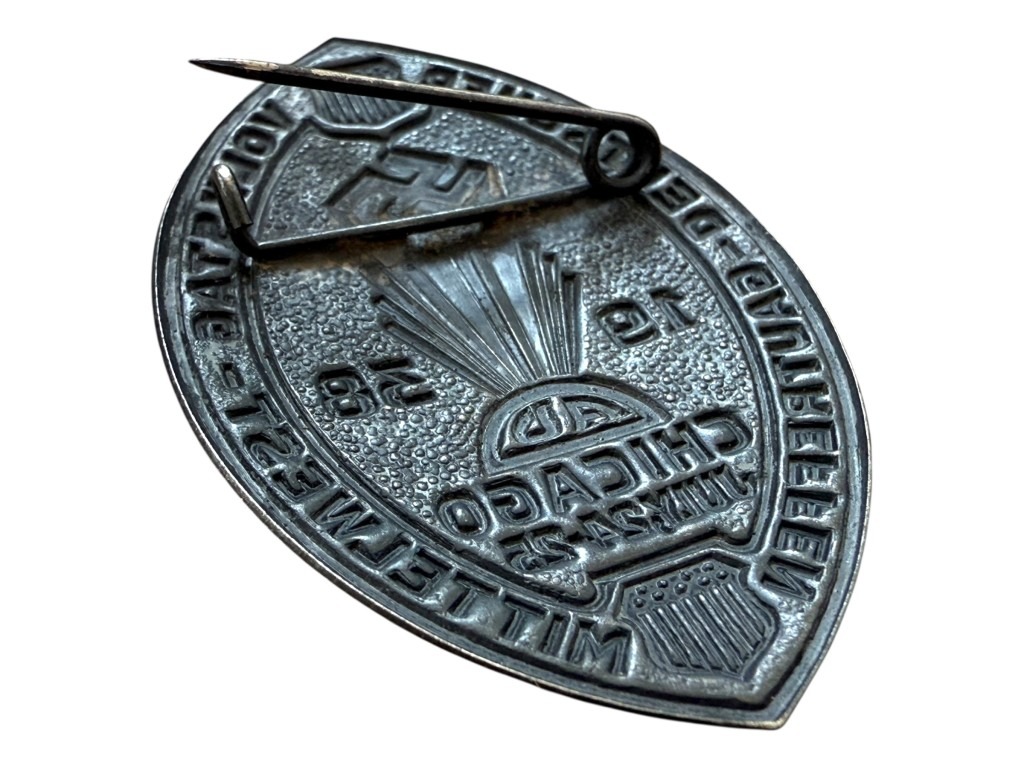 Original WWII German American bund pin for the Deutscher Volksstag – Mittelwest Gautreffen in Chicago - Image 7
