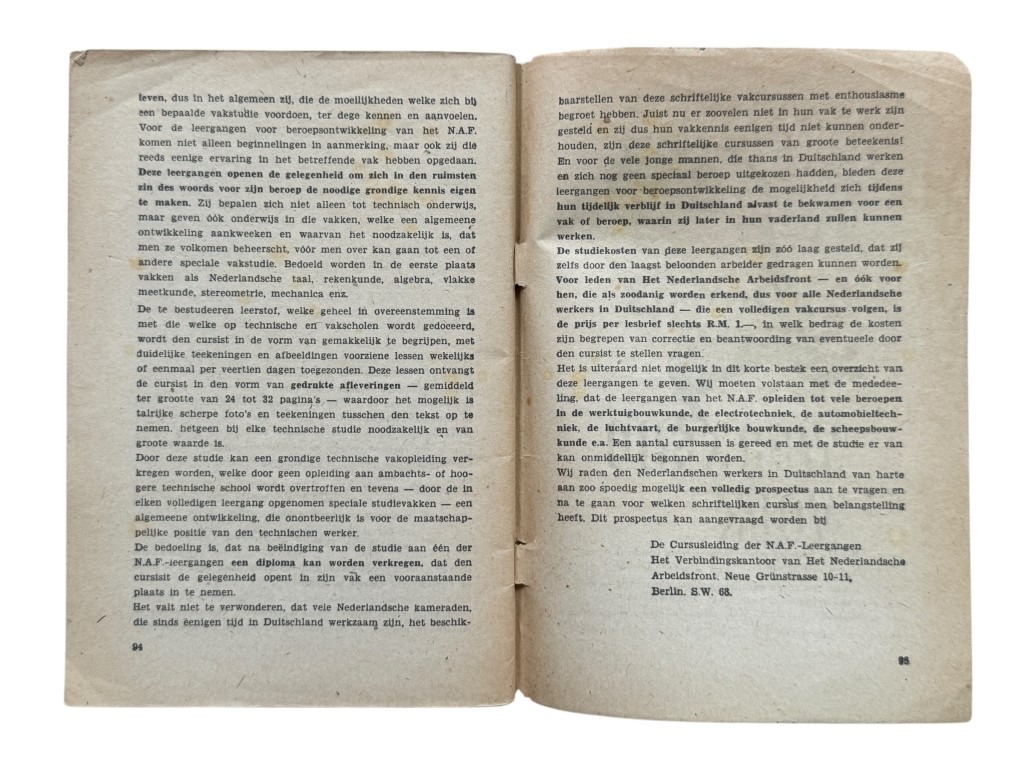 Original WWII Dutch-German N.A.F. manual - Image 9
