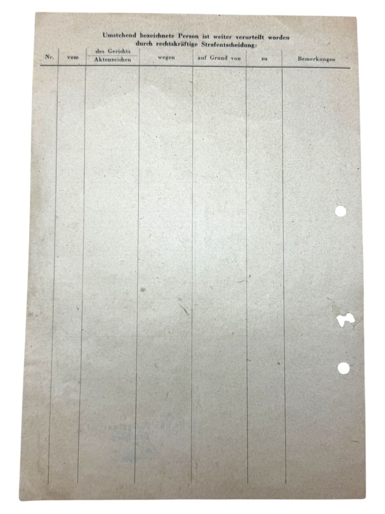 Original WWII Dutch Waffen-SS volunteer punishment document Voorburg/Rotterdam - Image 7
