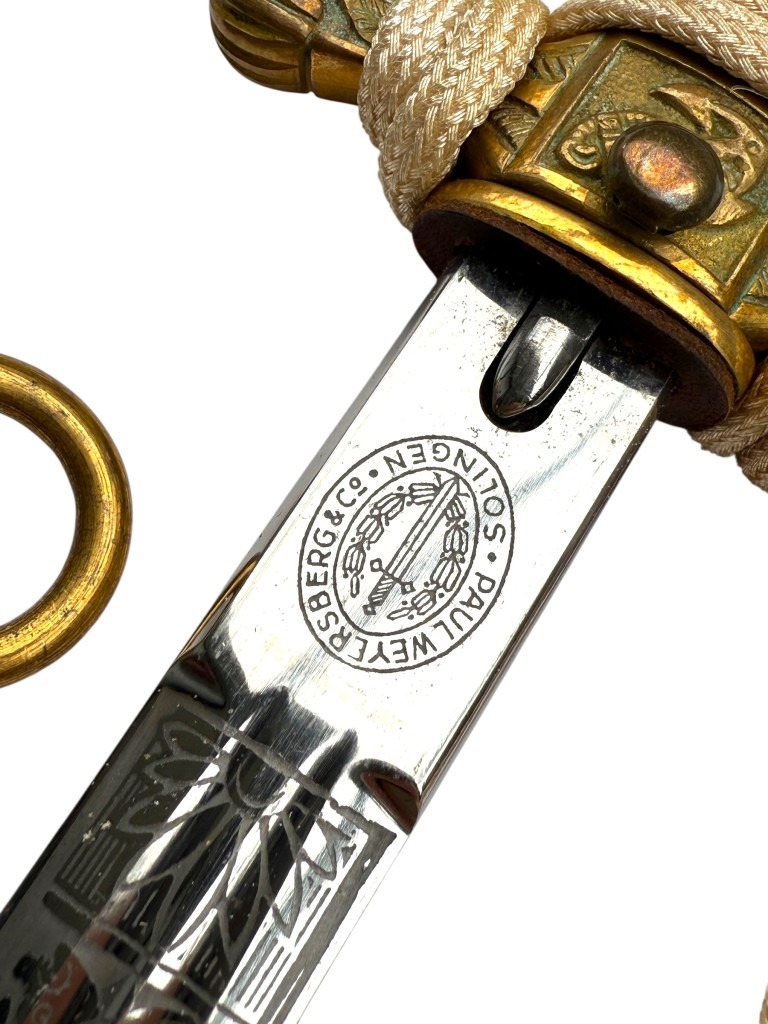 Original WWII German Kriegsmarine officers dagger with portepee - Paul Weyersberg Solingen - Image 2