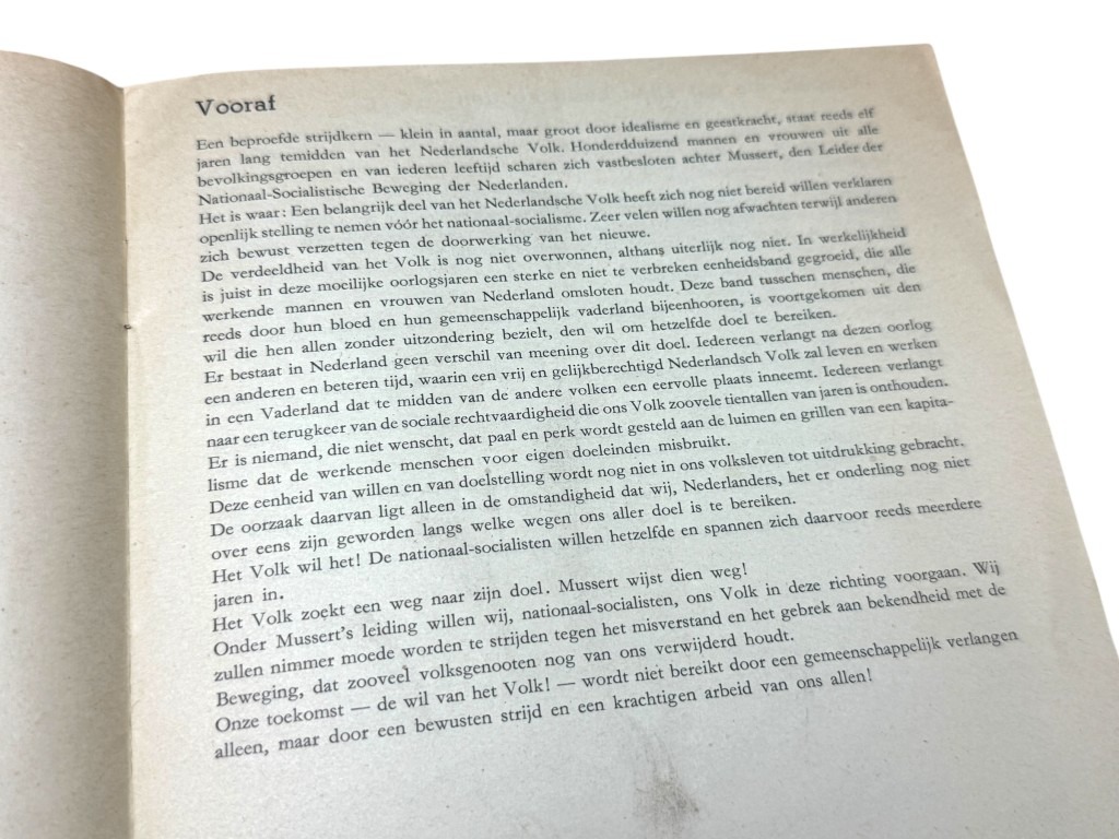 Original WWII Dutch NSB brochure ‘Volk wil het’ - Image 4