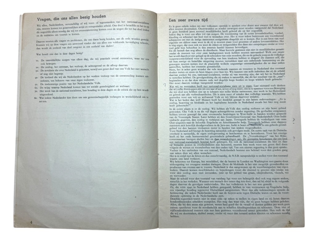 Original WWII Dutch NSB brochure ‘Volk wil het’ - Image 5