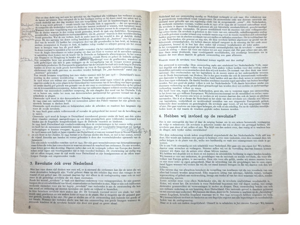 Original WWII Dutch NSB brochure ‘Volk wil het’ - Image 6