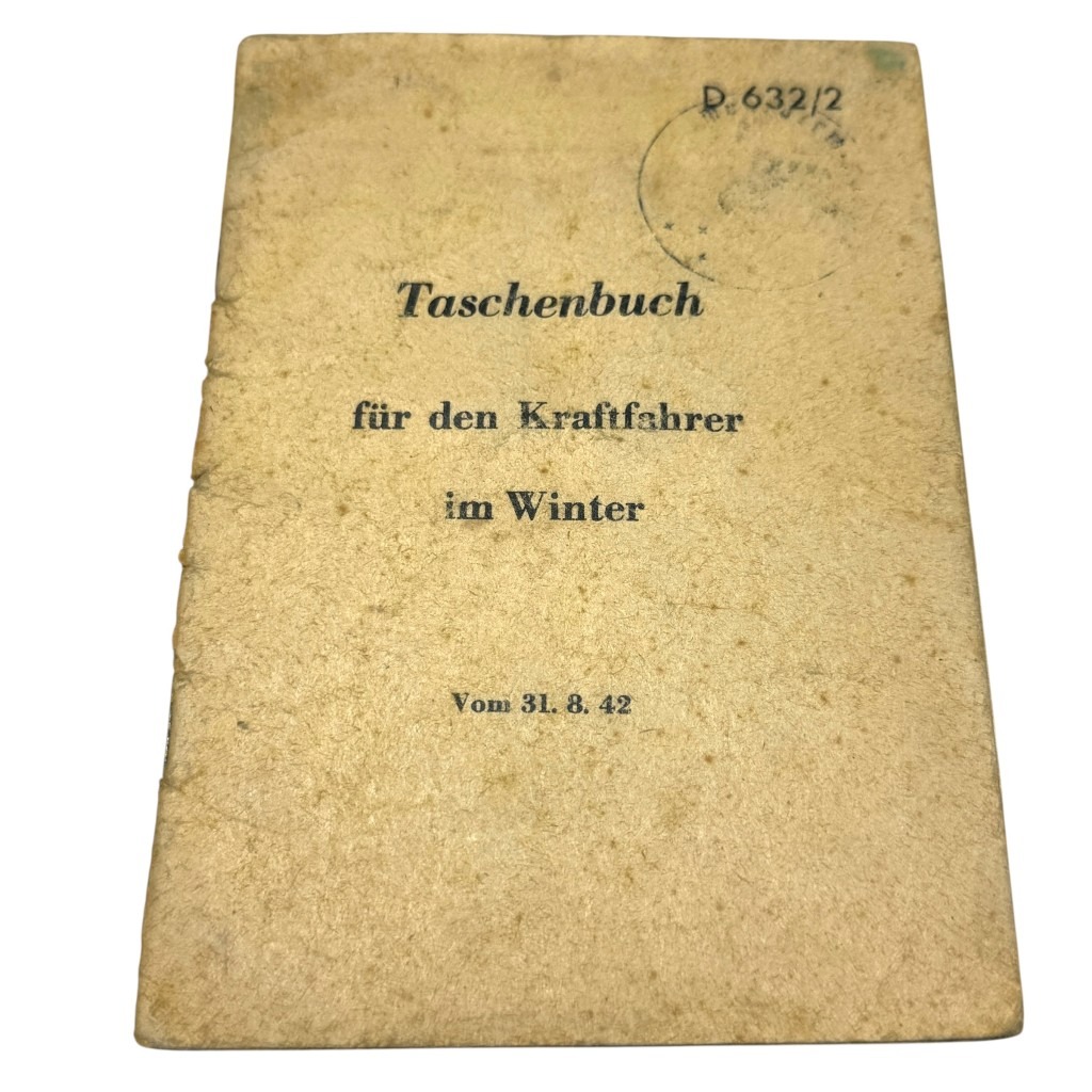 Original WWII German Taschenbuch für den Kraftfahrer im Winter D/632/2 - Image 2