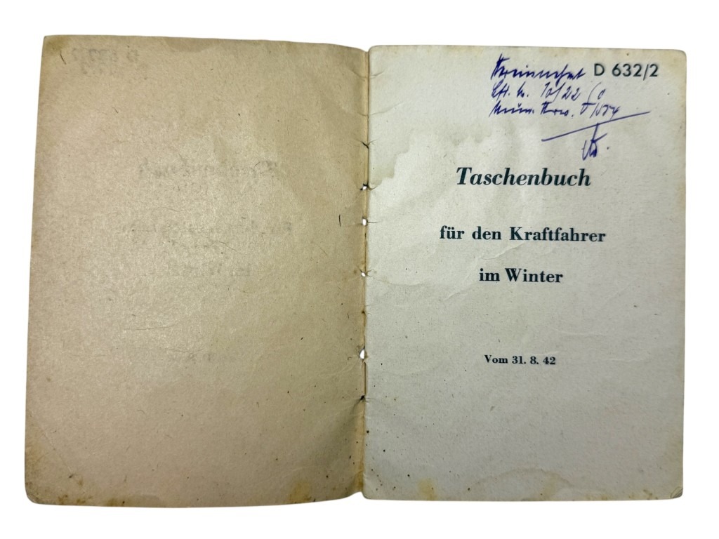 Original WWII German Taschenbuch für den Kraftfahrer im Winter D/632/2 - Image 3