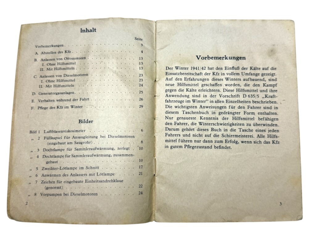 Original WWII German Taschenbuch für den Kraftfahrer im Winter D/632/2 - Image 4