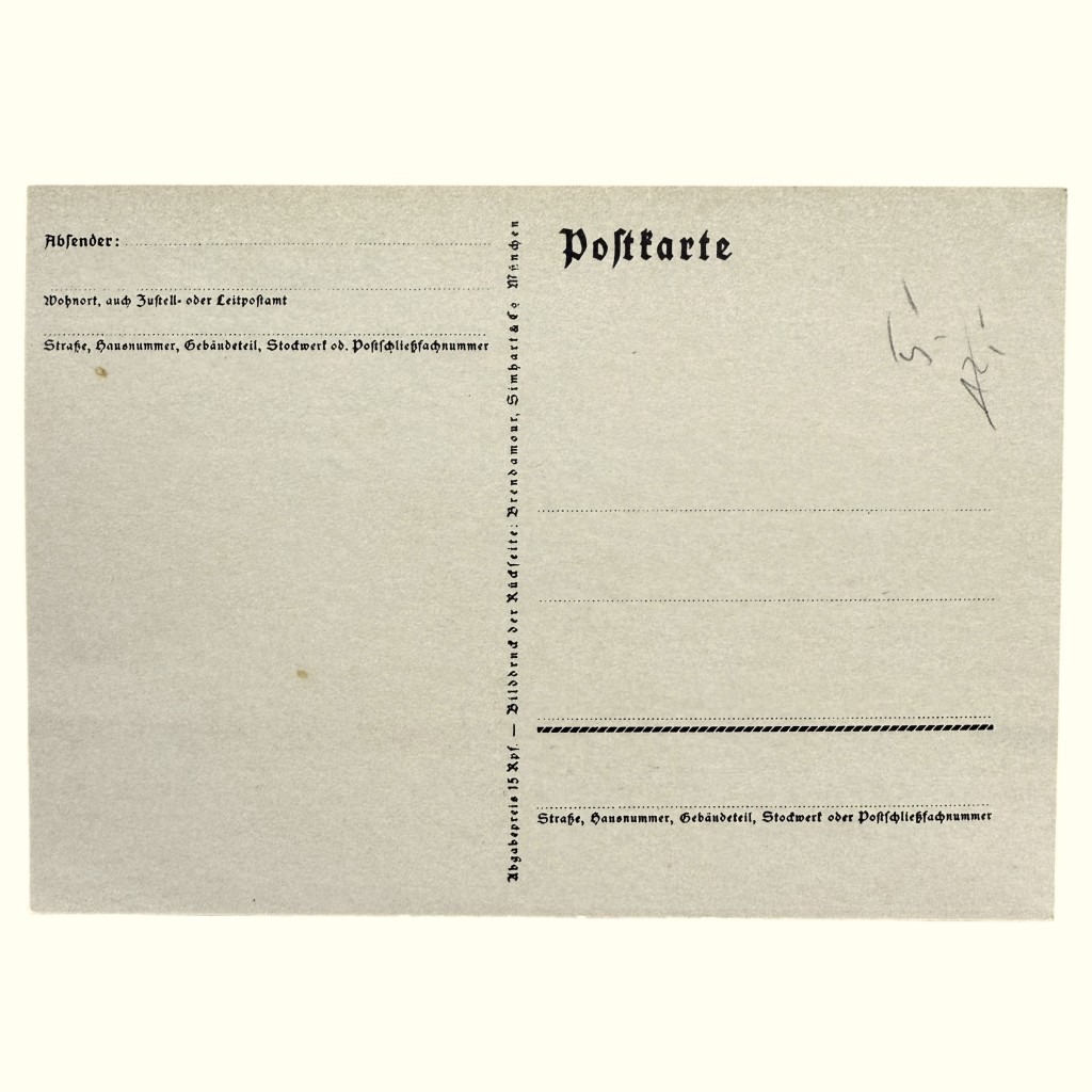 Original WWII German postcard Frontsoldatentag 1929 - Image 2