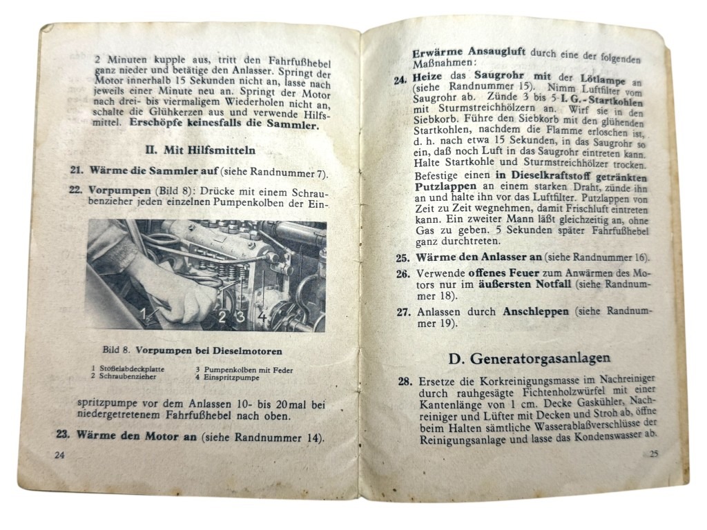 Original WWII German Taschenbuch für den Kraftfahrer im Winter D/632/2 - Image 7