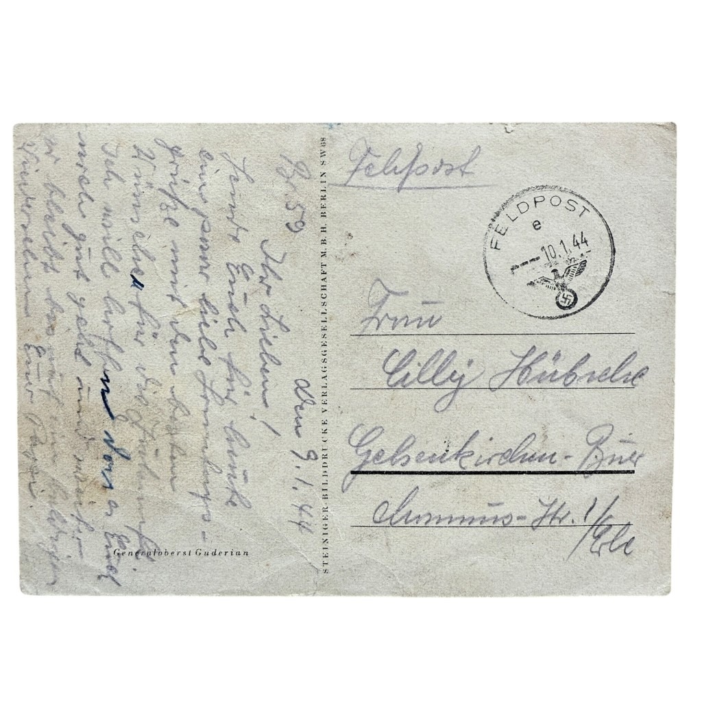 Original WWII German postcard Heinz Guderian - Image 2