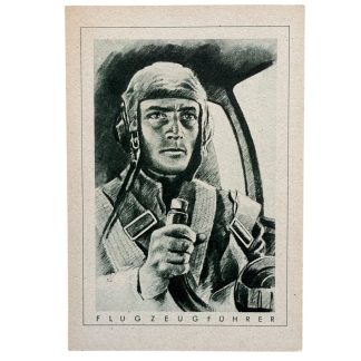 Original WWII German postcard Flugzeugführer