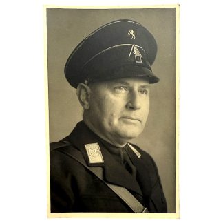 Original WWII Dutch NSB postcard of the mayor of Rotterdam, Frederik Ernst Müller