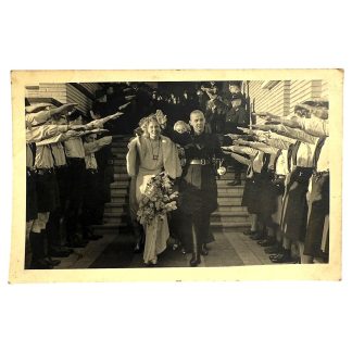 Original WWII Dutch NSB postcard wedding of Rost van Tonningen
