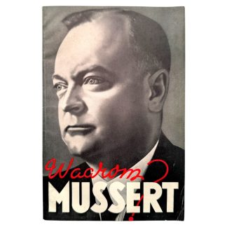 Original WWII Dutch NSB 'Waarom Mussert?' brochure