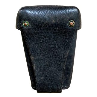 Origineel vooroorlogs Nederlands leer Hembrug patroontasje (pre-1940), gebruikt door de Nederlandse Politie of Marechaussee – zeldzaam militair verzamelobject.
