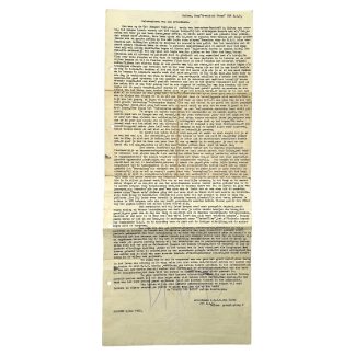 Original WWII Dutch Nederlandsche Arbeidsdienst document Holten, kamp 'Steyn'