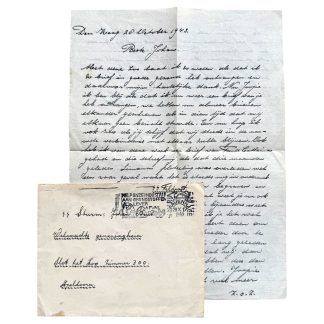 Original WWII Dutch letter to Waffen-SS volunteer in 'Het Loo' hospital in Apeldoorn