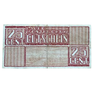 Original WWII Dutch ‘Durchgangslager’ Westerbork banknote