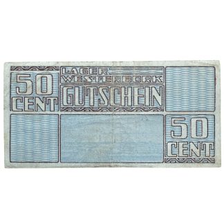 Original WWII Dutch ‘Durchgangslager’ Westerbork banknote