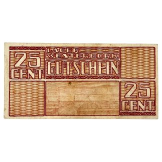 Original WWII Dutch ‘Durchgangslager’ Westerbork banknote