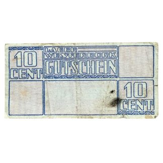 Original WWII Dutch ‘Durchgangslager’ Westerbork banknote