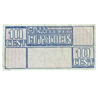 Original WWII Dutch ‘Durchgangslager’ Westerbork banknote