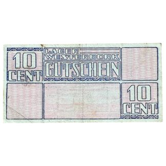 Original WWII Dutch ‘Durchgangslager’ Westerbork banknote
