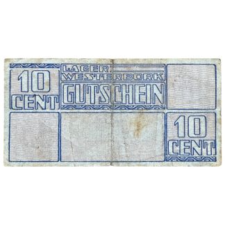 Original WWII Dutch ‘Durchgangslager’ Westerbork banknote