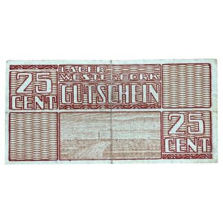 Original WWII Dutch ‘Durchgangslager’ Westerbork banknote