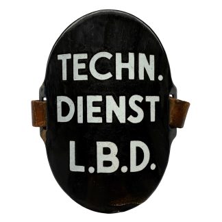 Original WWII Dutch ‘Luchtbeschermingsdienst’ arm shield Technische Dienst