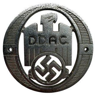 Original WWII German D.D.A.C. metal car insignia - World War II collectible