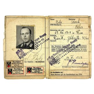 Original WWII German DRK Personal-Ausweis Vienna in Austria