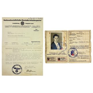 Original WWII German DRK Personal-Ausweis with NSDAP letter Köln